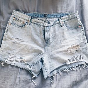 GAP HIGH RISE DAD JEAN SHORTS | LIGHT WASH